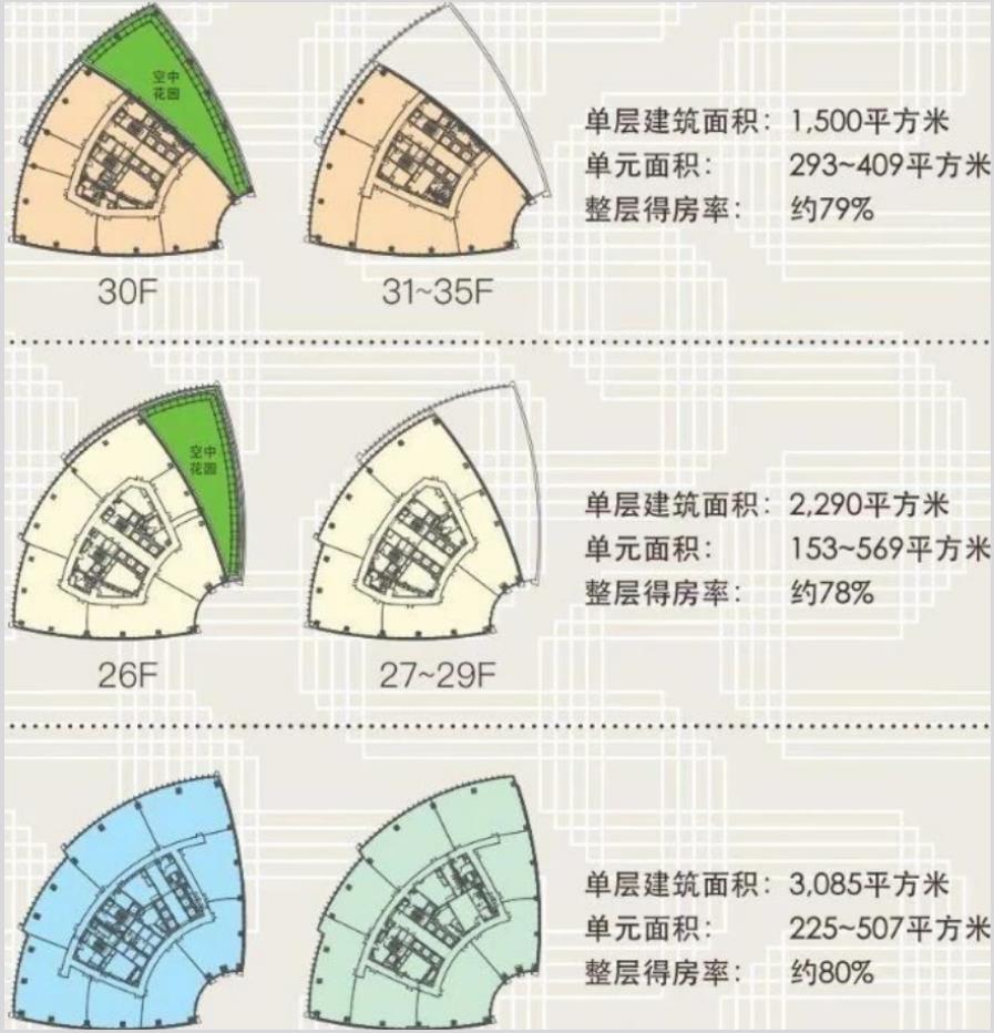1788国际中心传统办公平面图